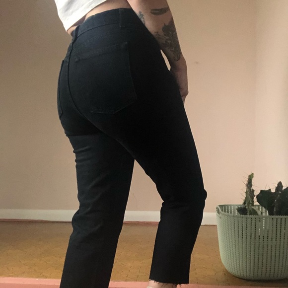 AMERICAN APPAREL high-waisted bull denim jeans - Picture 3 of 5